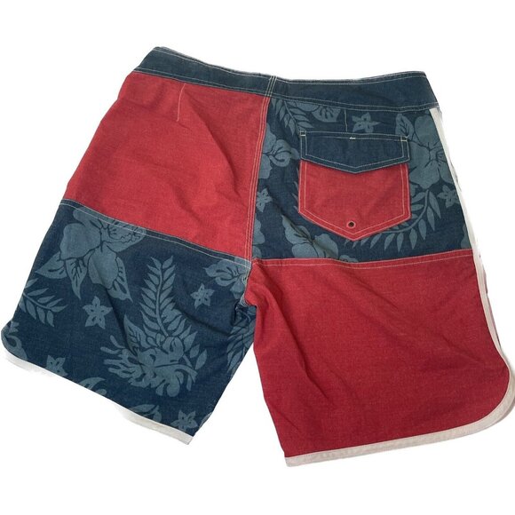 Quiksilver Men Blue & Red Printed Board Shorts 31 - Picture 3 of 7